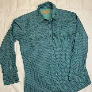 CINCH Men’s front button down 100% cotton long sleeve size M modern fit